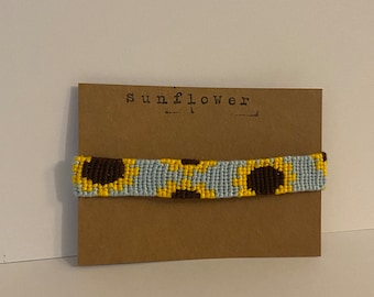 Sunflower Pattern Friendship Bracelet