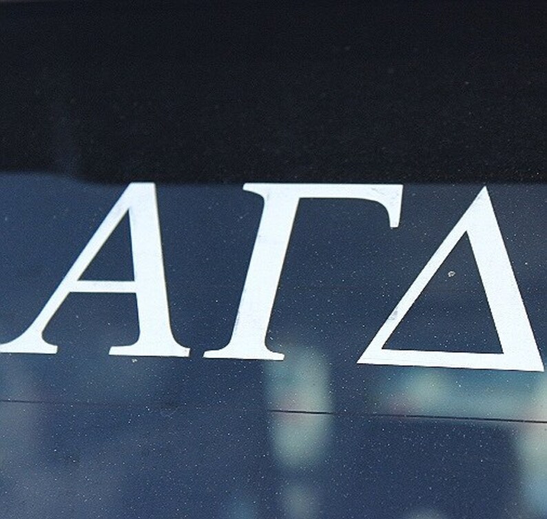 Greek Letter Vinyl Decals Sorority Decal Car Decal Etsy