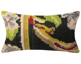 Handwoven Floor carpet bedroom bed home decor rug Throw lumbar Case 30x50 cm 12x20 pink moldova kilim pillow cover decorative Cushion Cover