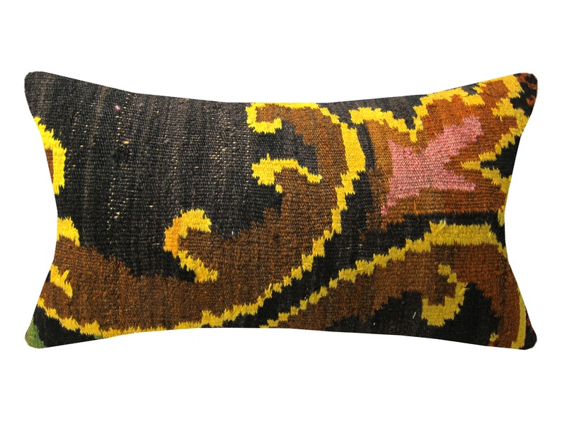 Handwoven Floor carpet bedroom bed home decor rug Throw lumbar Case 30x50 cm 12x20 pink moldova kilim pillow cover decorative Cushion Cover