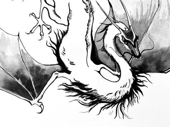 Leafy Sea Dragon Original Ink Drawing — Contemporary