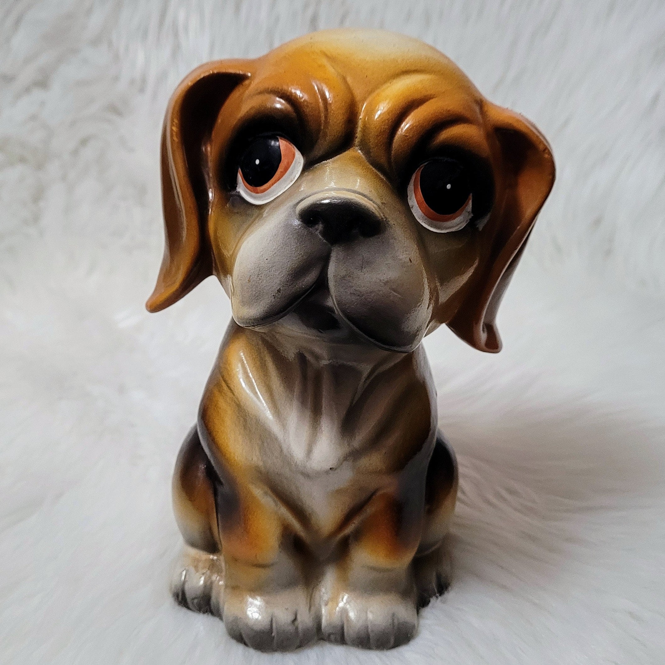 Big Eye 犬 ソルト&ペッパー 置物 ビッグアイ Sad eye 60S その他