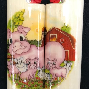 Funda de encendedor de madera de cerdo // Caja de encendedor de madera