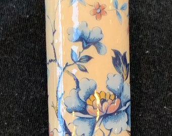 Oriental Blue Floral Wood Lighter Case // Wood Lighter Case