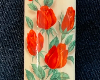 Red Rose Wood Lighter Case // Wood Lighter Case