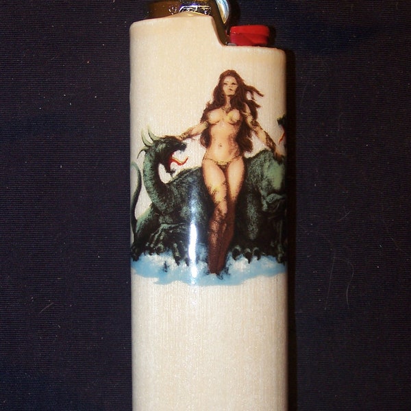Dragon Wood Lighter Case // Wood Lighter Case