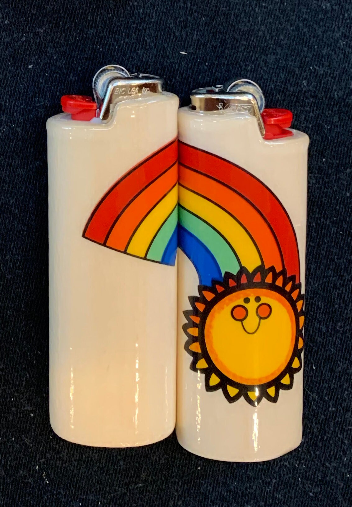 Rainbow Wood Lighter Case // Wood Lighter Case Etsy