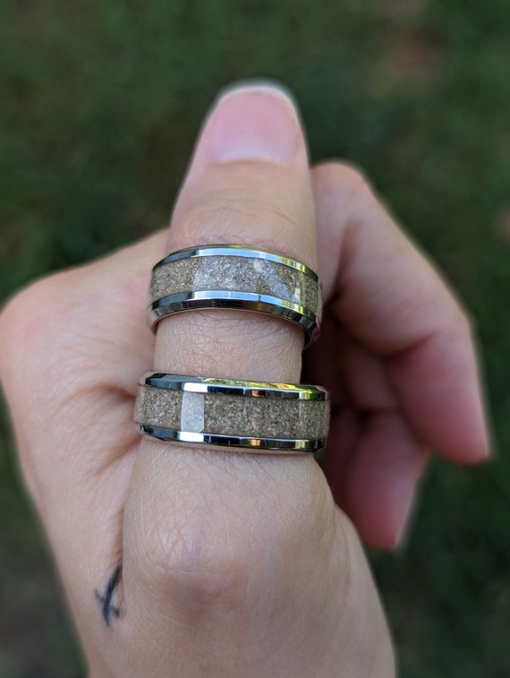 Pet Ashes Ring Men's Ash Jewelry Wedding Band Cat Ashes Ring