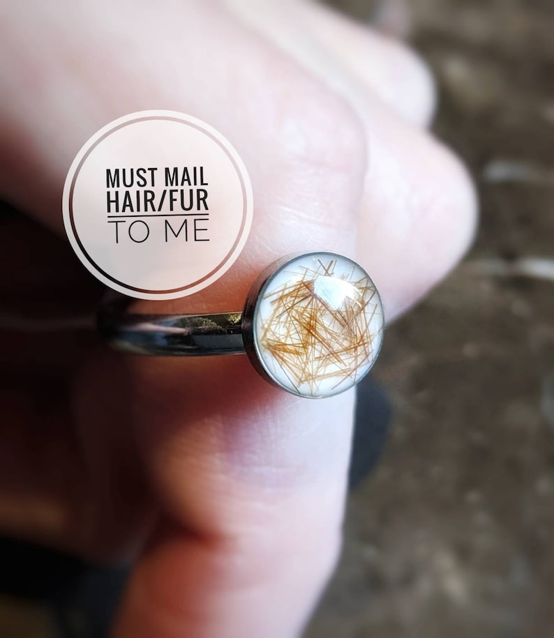 Hair Ring Pet Fur Ring Pet Loss Jewelry Hair Memorial Fur Etsy