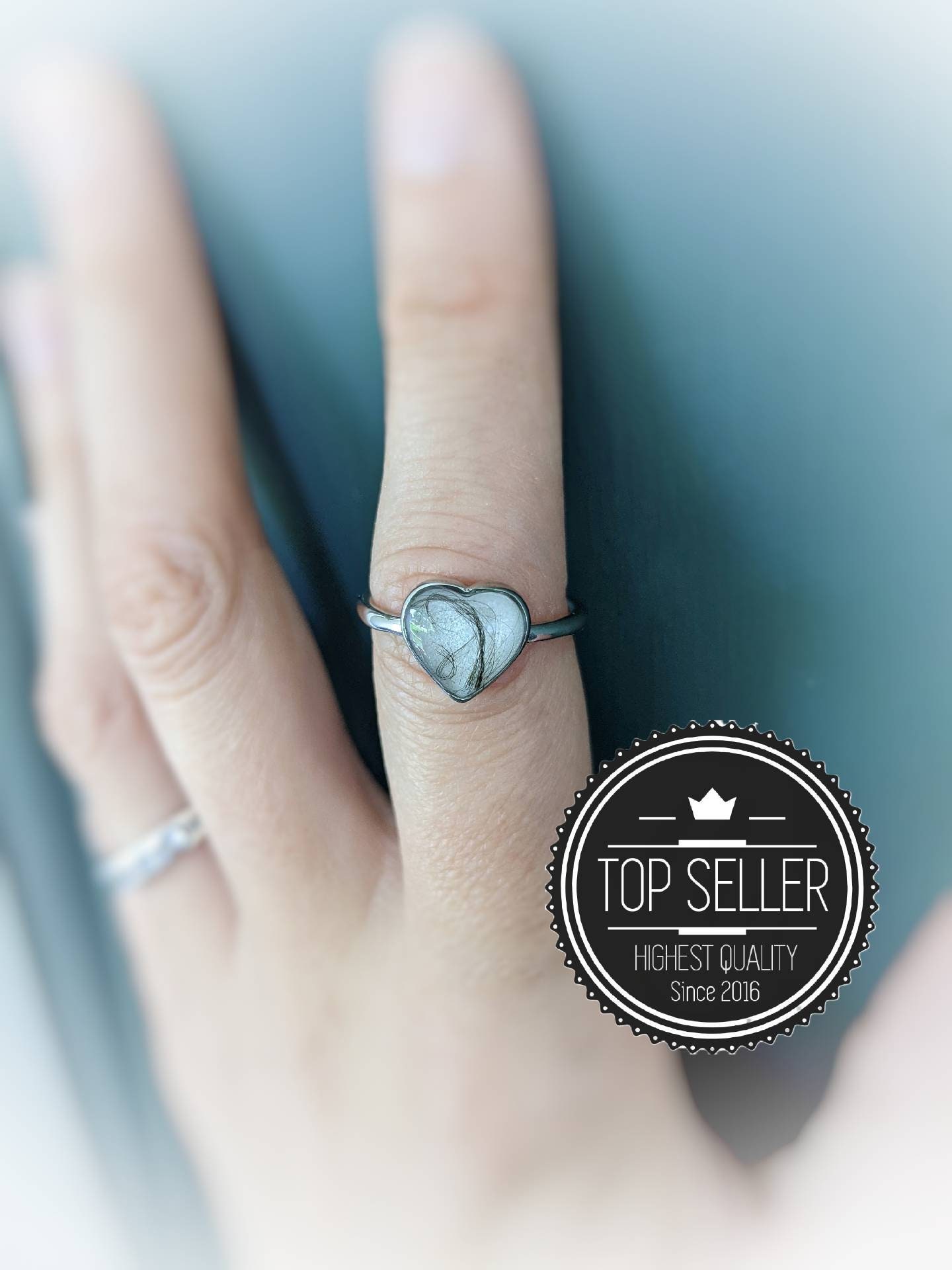 Hair Ring Pet Fur Ring Heart Ring Hair Memorial Hair Keepsake Ring Locket Hair Keepsake Stainless Steel Ring Memorial Ring Etsy