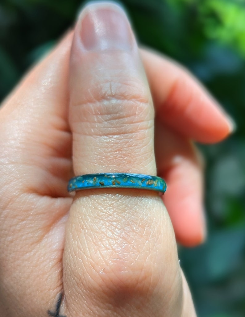 Pet Cremation Ring, Ashes Ring, Stainless Steel, Band Ring, Pet Loss, Memorial Ring, Cremation Jewelry, Dainty image 2