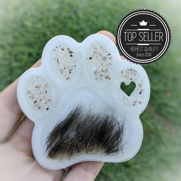 Pet Ashes Keepsake, Pet Fur Keepsake, Pet Memorial, Pet Urn, Pet Loss, Dog Keepsake, Paw Print Ornament, Cremation Stone, Paw Print Urn