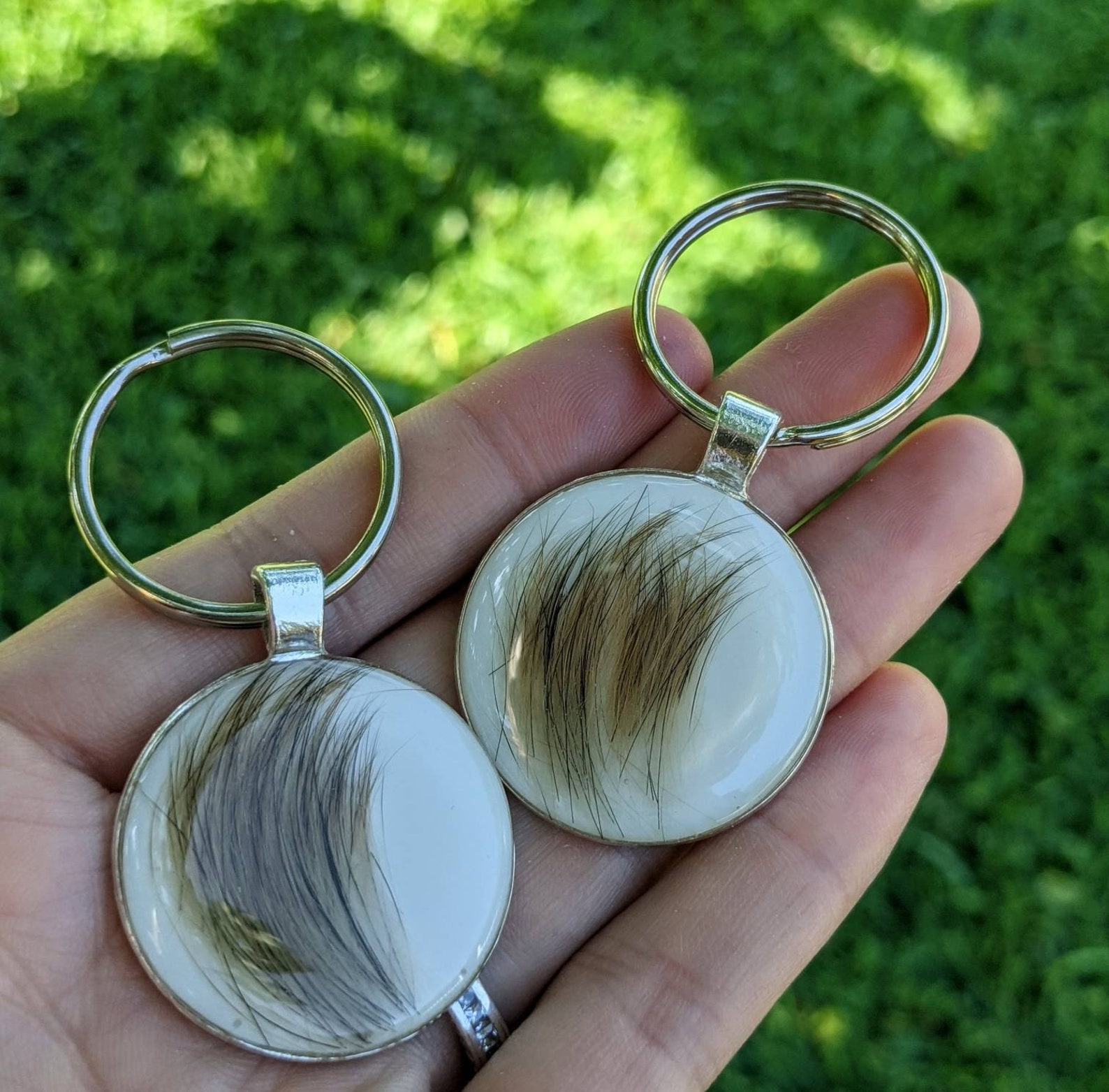 Hair Keychain Pet Fur Keychain Pet Fur Memorial Pet Etsy