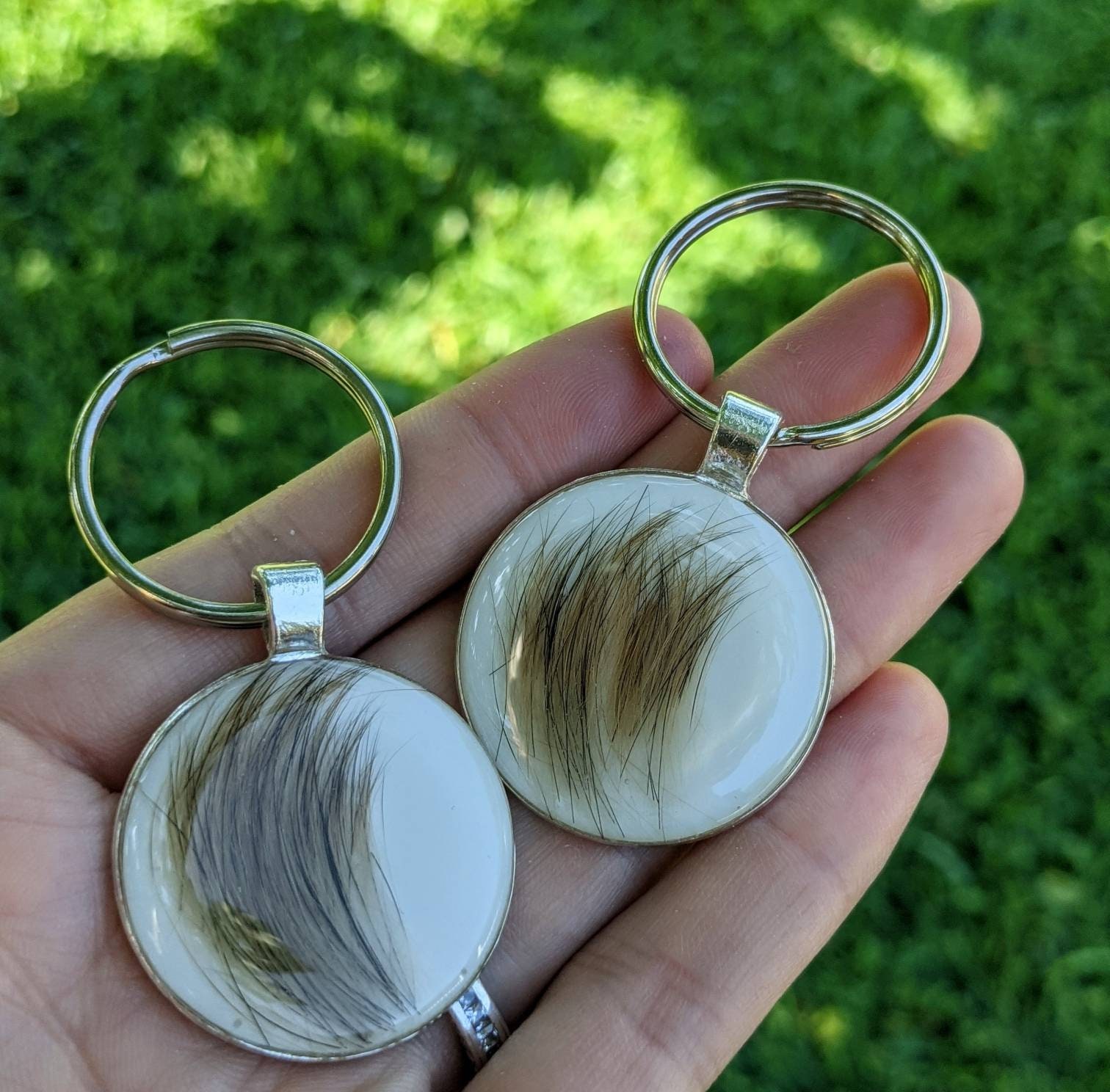 Hair Keychain Pet Fur Keychain Pet Fur Memorial Pet Etsy