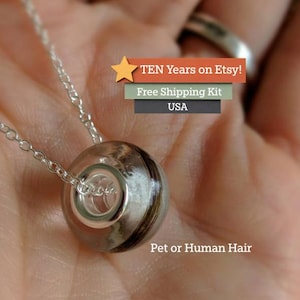 Hair Memorial Necklace: Hair Keepsake Jewelry