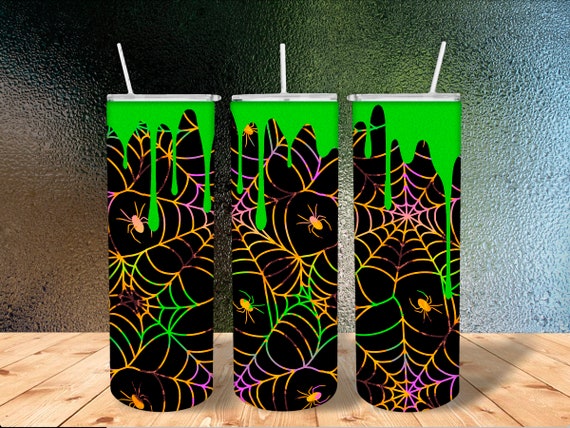 Halloween Spiderweb Drip Sublimation Tumbler Design 20oz - Etsy