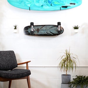 GNARWALL Surfboard Wall Rack - Wooden Horizontal Mount for Kiteboard, Skimboards and Skateboards