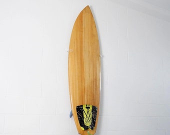 GNARWALL Surfboard Wall Rack Tip-Up Rack With Fin Support - Wooden Mount for Shortboard and Longboards - Made in Canada