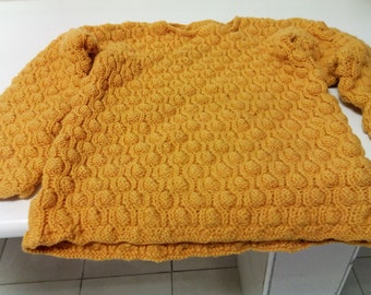 Yellow woolen tunic for 10 years girl