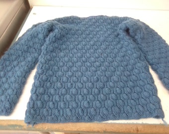 Blue woolen tunic for 10 years girl