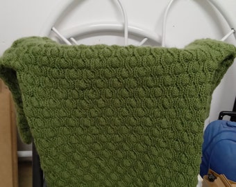 Groene wollen tuniek voor 10 jaar meisje