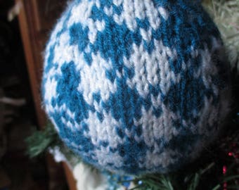Knitted Crismas ball.