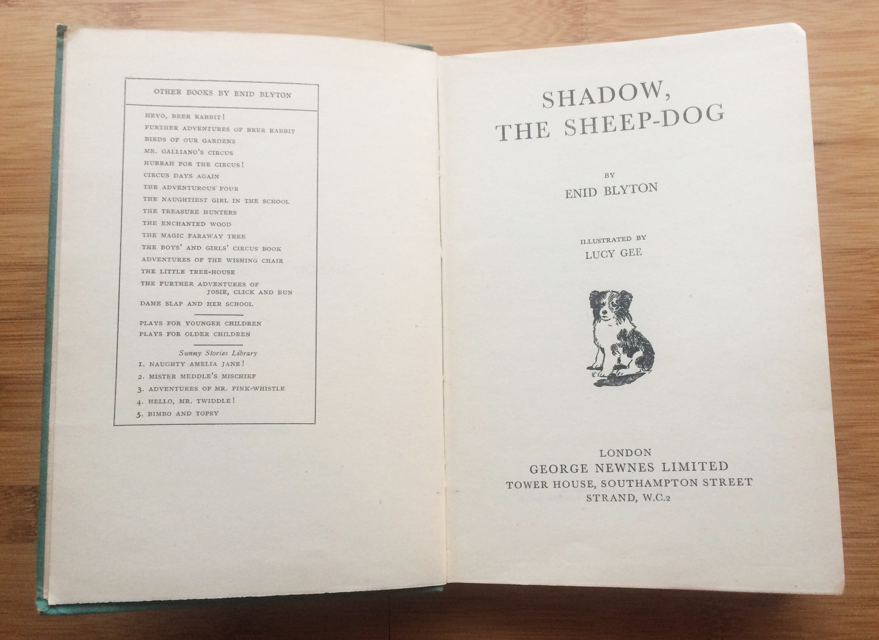 ENID BLYTON Shadow the Sheepdog Sheep Dog Rare 1943 1st/2nd Vintage Hardback Rare Collectable