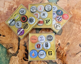 Resin and Beer Bottle Cap Coasters (set 0f 4)