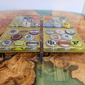 Resin and Beer Bottle Cap Coasters set 0f 4 image 4