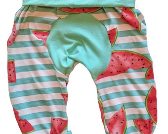 Maxaloones Grow With Me Pants Newborn Pants Baby Pants Toddler Joggers Cloth Diaper Pants Better Bee Apparel Watermelon Pants Baby Gift