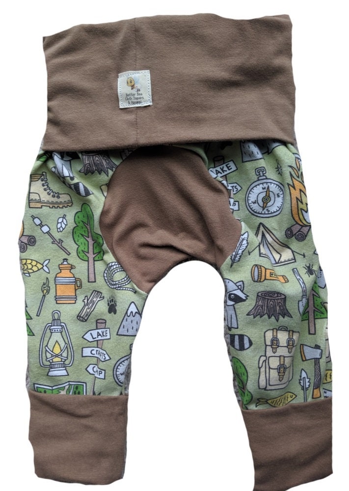 Maxaloones, Camping, Grow With Me Pants, Better Bee Cloth Diapers & Apparel