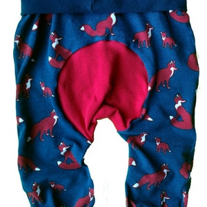 Grow with Me Pants Deer Silhouette on Red Size Small Maxaloones