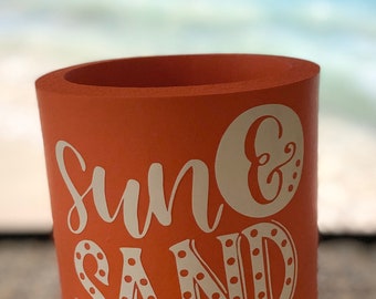 Sun & Sand - Can Cooler, Coozie, Can Hugger
