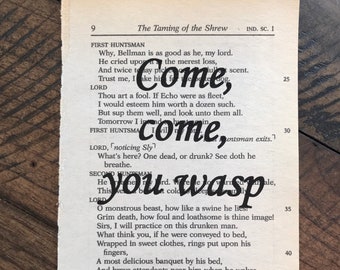 The Taming of the Shrew drama quote: Come, come, you wasp