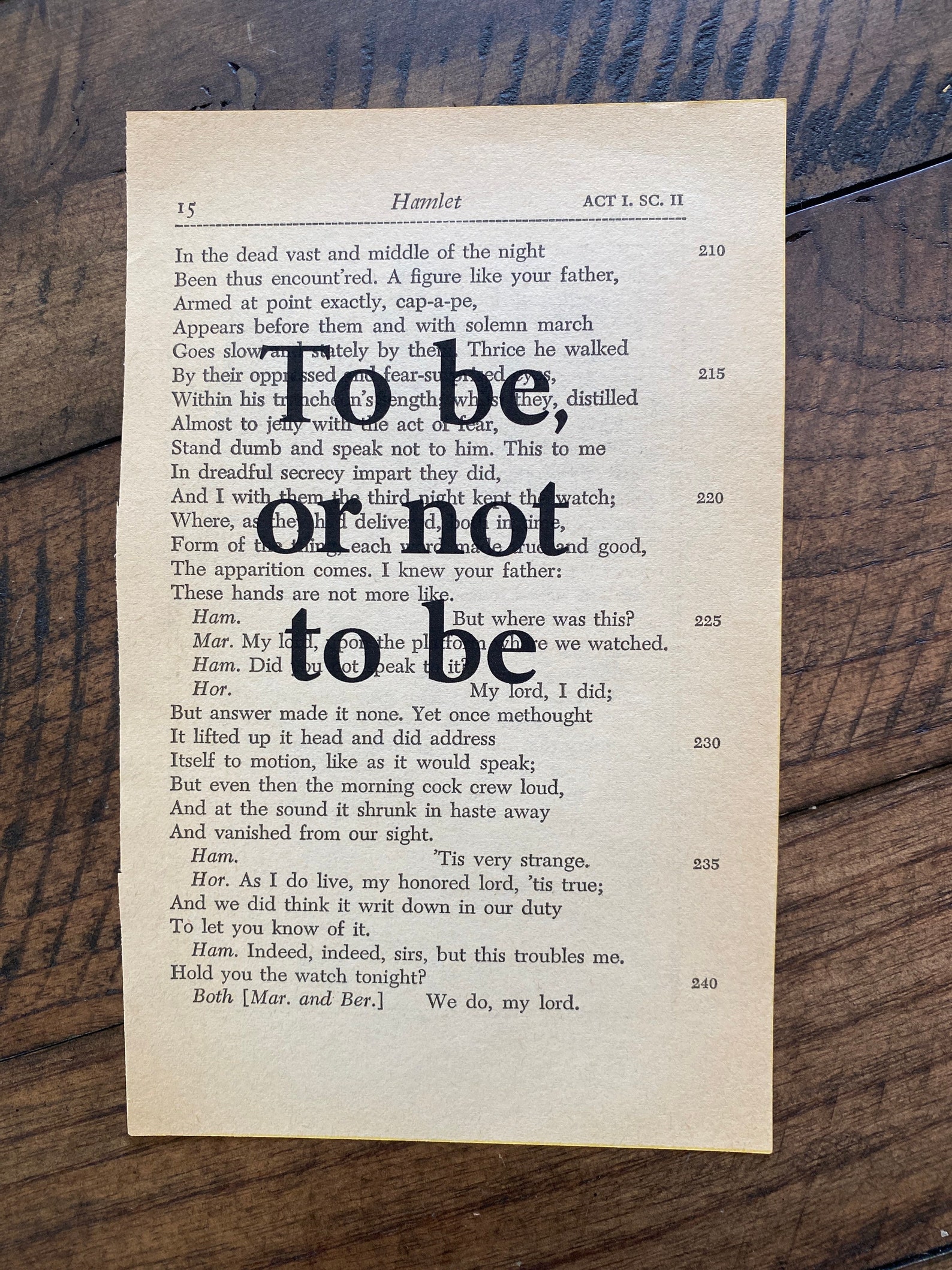 Hamlet Quote Print: to Be or Not to Be - Etsy