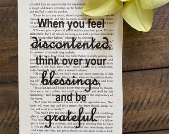 Little Women Book Page Print: Inspirational Literary Quote
