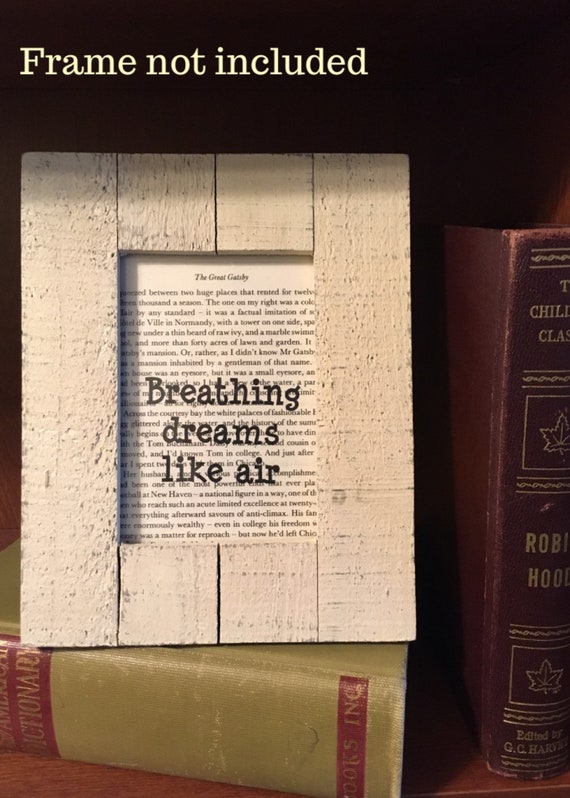 The Great Gatsby Book Quote Breathing Dreams Like Air Etsy