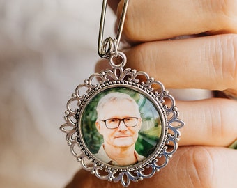 Double Sided Bridal Bouquet Photo Charm, Keepsake Gift