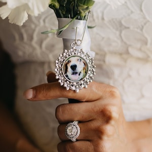 Wedding Flower Charm, Custom Photo Bouquet Charm, Picture Wedding Bridal Bouquet Charm