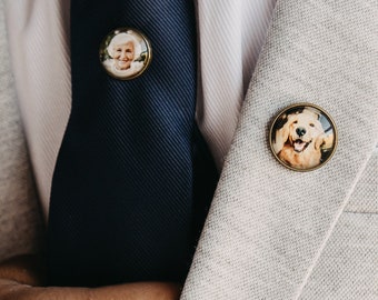 Groom Gift, Wedding Memorial, Lapel Pin Man, Boutonniere Charm Lapel Pin Memorial, Groom Gift From Bride