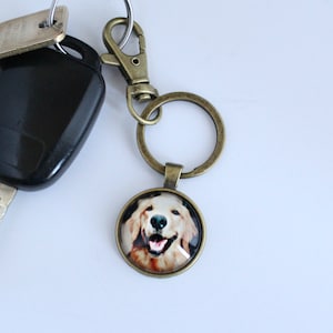 Memory Gift Photo Keychain, Pet Memorial Picture Keychain, Custom Personalized Photo Gift