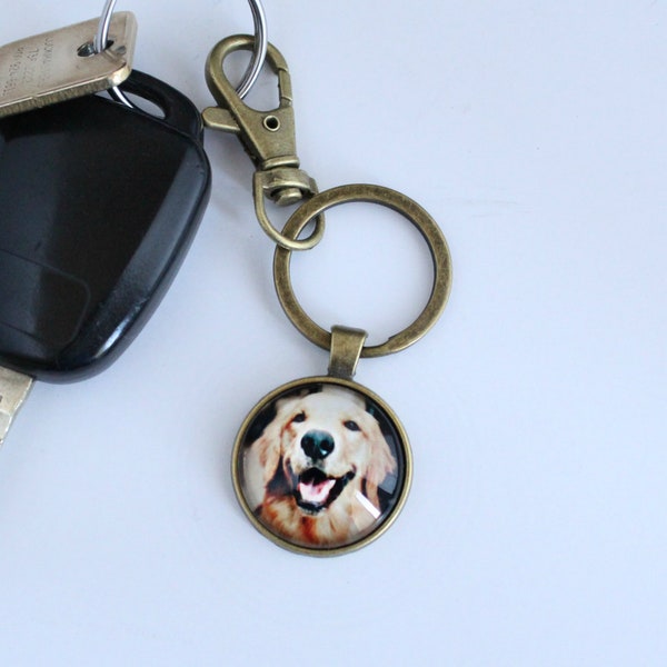 Photo Keychain For Him, Picture Keychain, Custom Personalized Photo Gift