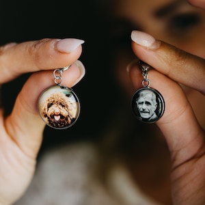 Photo Charm Keepsake, Personalized Memorial Gift, Custom Picture Charm