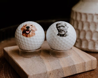 Golf Gifts For Men, Custom Golf Balls, Personalized Golf Gifts For Him, Anniversary Gift Photo Face Golf Lover Ball Gift, Gift For Grandpa