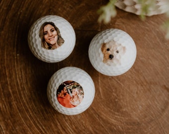 Golf Gifts For Men, Custom Golf Balls, Personalized Golf Gifts For Him, Anniversary Gift Photo Face Golf Lover Ball Gift, Gift For Grandpa