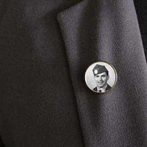 Groom Gift, Wedding Memorial, Lapel Pin Man, Boutonniere Charm Lapel Pin Memorial, Groom Gift From Bride image 4