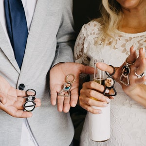 Groomsmen Gifts Bottle Opener Keychain, Bridal Party Gifts Custom Bottle Opener, Groom Party Gifts Personalized Photo Keychain image 4