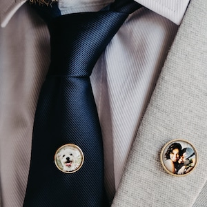 Memorial Pin For Groom, Customized Wedding Pin For Groom, Gift From Bride Boutonniere Pin