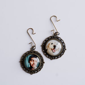 Fotoherinnering cadeau kerstornament, gepersonaliseerd cadeau fotoornament met haak