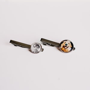 Tie Clip, Tie Tack, Father of the Bride or Groom Gift, Photo Gift, Custom Personalized For Him image 4